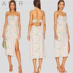 ASTR  The Label Verana Slip Midi Dress Pink Turquoise Floral M Photo 2