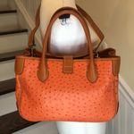 Dooney & Bourke Orange Ostrich Leather Crossbody Shoulder Bag Design NWOT Photo 1