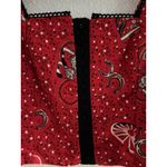 Monteau  Cropped Corset Top Womens Small Red Lace Western Y2K Festival Cowgirl Photo 2