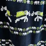 Crown & Ivy elephant print Black and Green halter top Size XL Photo 5