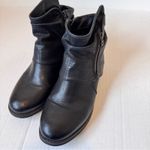 Patrizia Black Leather Moto Zip Ankle Boots Women’s 10 Fall Biker Goth Booties Photo 3