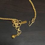 Crescent Vintage MONET Ruffled Bar Pendant Choker Gold tone Necklace Photo 10