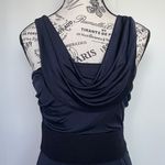 IISLI navy blue draped cowl neck viscose-blend dress size P NWT Photo 1