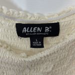 Allen B Schwartz Lrg Beige Neutral Off Shoulder Smocked Peplum Babydoll Milkmaid White Size L Photo 3