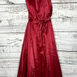 Lulus Effortless Grace Backless Halter Neck Midi Dress Wine Red NWOT Sm Photo 4