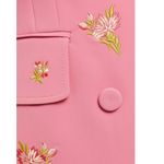 Moschino NWOT  pink floral embroidered slim fit blazer Photo 3