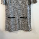 Anthropologie  Tunic Postmark Beverly Crochet Knit Mini Dress Heather Grey XS EUC Photo 9