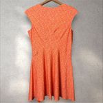 Esteban Cortazar‎ Collective Mini Tennis Dress Orange Dots Print Ruffled Slit M Size M Photo 7