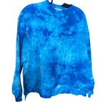 Brand New Electric & Rose Women’s XS Oversized Blue Tie Dye Pullover Sweater USA Photo 1
