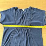 J.Crew Navy Pom Pom Tunic Swim Suit Cover Up Dress XS 100% Cotton Boho Peasant Photo 10