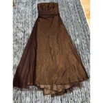 Vera Wang  Maids dress strapless brown back zip size 6 Photo 3