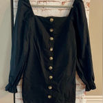 Kittenish NWT  Black Button-Down Minidress Photo 0