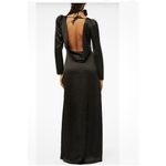 We Wore What  Cowl Black Maxi Dress Polka Dot Size 4 NWT Gown Photo 1