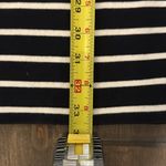 Talbots  Striped Ruffle Sleeve Knit Shift Dress Navy White Size M Photo 2