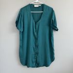 Victoria's Secret Vintage  Gold Label Luxury Silk Pajama Top Emerald Green S Photo 3