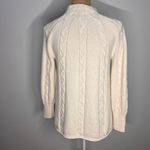 Soft Surroundings Ivory Nisette Sweater Cable Knit Mock Neck Sweater Sz PM Photo 2