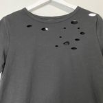 Women’s Casual Cut Out Detail Short Sleeve Tee Black NWOT Photo 1