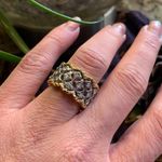 Beautiful 2 tone gold filled silver/gold zirconia ring Silver Photo 6