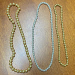 Bundle of Vintage handmade stretch pearl necklaces Yellow Photo 0