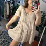 Show Me Your Mumu Mumu Short Sleeve Tiered Mini Babydoll Dress Leopard Print Pink Size Small Photo 4