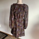 Joie  Floral Silk Long Sleeve Black Dress Size Small Photo 11