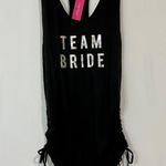 Xhilaration Women’s Team Bride Ruched Swim Cover Up Racerback Tank Black NWT Photo 0