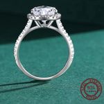 Sterling Silver SIZE 9 925 Sterling Silve Elegant Romantic Sparkling Clear Zircon Heart Ring Photo 3