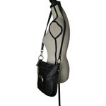 Bruce Makowsky Black Pebbled Leather Crossbody Handbag Photo 2