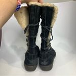 UGG  Australia Surfcat lace up suede‎ boots black cream women’s size 7 winter Photo 4
