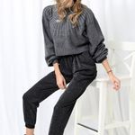 INC NWT  International Concepts High Rise Jogger - Deep Metallic Black. Size Small. Photo 2