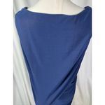 Midnight Velvet Womens Navy Blue Embellished Ruched Evening Gown Dress Size 6 Photo 5