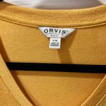 Orvis  Mustard Yellow V-Neck Short Sleeve Casual T-Shirt Large Relaxed‎ Fit Photo 1