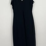 Womens Midi Black VTG Sleeveless Dress Y2K Fairygoth Gothic LBD Sexy Size M Photo 3