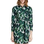Milly Banana Leaf West Long Sleeve Mini Shirt Dress Women’s Size 4 Photo 2