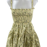 Hill House The Seraphina Yellow Floral Sleeveless Mini A-Line Tank Nap Dress XS Photo 0