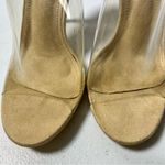 Cape Robbin  Allure Dressy Peep Toe Clear Transparent Strap Slip On Heels Photo 2