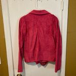 Glamorous women's size 16 dark pink suede full zip belted collared moto jacket Photo 4
