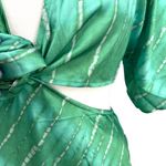 RUNAWAY THE LABEL Kayla Nori Cutout Dress Nori Green Print Size Medium NWT Photo 5