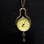 Quartz Steampunk Tassel Watch Necklace Gold Photo 3