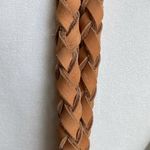 Beth Levine Suede Camel Tall Tote Purse Round Braided Rope Handles Shoulder Bag Tan Photo 1