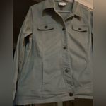 🤯4/$15 Green Blazer Jacket Pockets Size Large Cargo Lightweight Green Photo 4