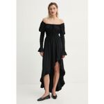 SLEEPER JulietteShirred AsymmetricDress in Black Medium$370 Photo 5