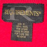 Requirements Women's  Red‎ Wool Cable Knit Zip Up Vest Size Small Photo 2