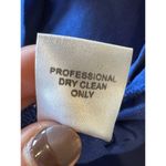 Jade Shirt Women Small Blue Linen Blend Ruffled V Neck‎ Top Preppy Lagenlook Photo 7