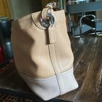 Coach Abby duffle pebbled leather bucket Tan Shoulder Bag 5715 Photo 3