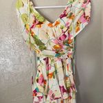 Luxxel The San Francisco Ivory Multi Romper Off Shoulder Ruffled Floral Sz S Photo 14