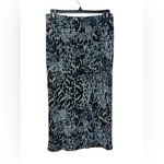 Reformation  Cheetah Print Maxi Skirt Large Coquette Black/Blue Photo 1