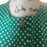 Leslie Fay Dresses SZ 16 Vintage green and white belted dress Photo 4