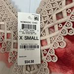 JM Collection New  V neck Nomadic Chic toe dye red/white Poncho size XS Photo 3