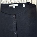 Vince 3/4 Bracelet Sleeve Button Henley - Black - S Photo 2